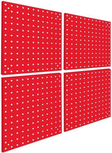 4 Pack Steel Peg Board, Universal 1/8 and 1/4 Pegboard Accessories, Office by Daanxw