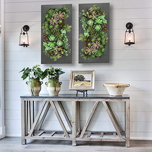 Modern Home Living Wall Galvanized Steel/Zinc Succulent Planter, Wall Mounted - Image 5