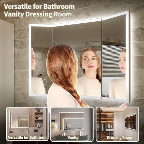 54x36 Trifold Bathroom Mirror - Image 5