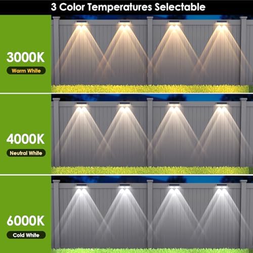 LIANGLOME 2 Pack Solar Fence Lights - Image 2