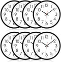 Lumuasky 8 Pack Wall Clock Bulk12 Inch Silent Non-Ticking Round Analog Classic by LumuaskyDirect