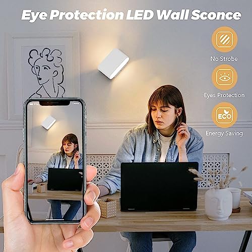 Aipsun Modern LED Wall Sconces Hardwired Interior Wall Lights Set of 2 Indoor - Image 3