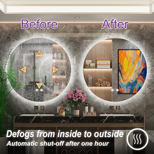 40 Inch Backlit Round LED Mirror - Image 4