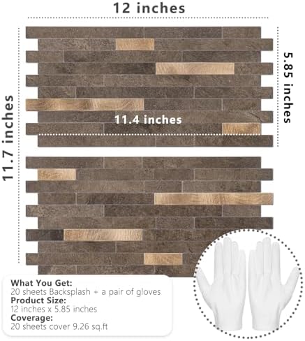 STICKGOO 20 Sheets Peel and Stick Backsplash Tile, Stick on Backsplash - Image 7