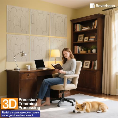 Minimalist Acoustic Wall Panels, Decorative Sound Absorbing Panels, 6 Pack - Image 6