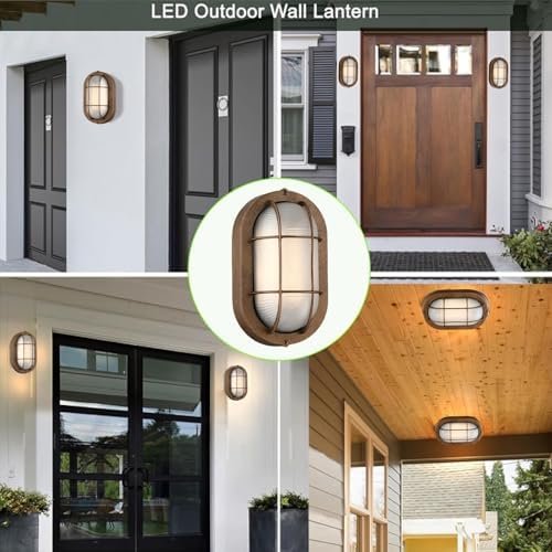 WISBEAM 2 Pack LED Bulkhead Light Bronze, Outdoor LED Wall Light - Image 5