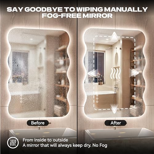 Hasipu 40"x32" Wavy Mirror - Image 4