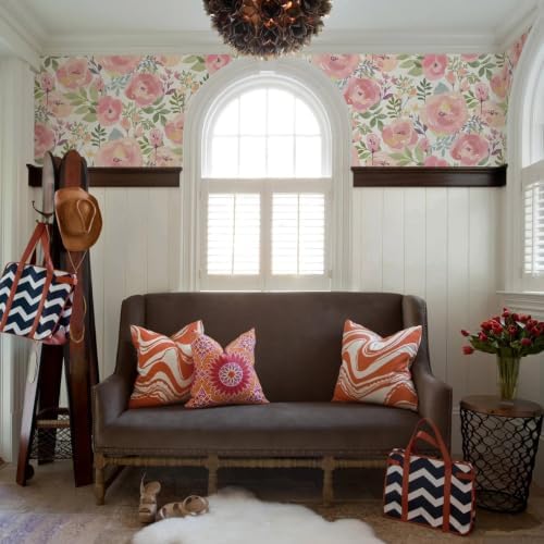 Orainege Peel and Stick Wallpaper Peony Floral Wallpaper Self Adhesive - Image 7