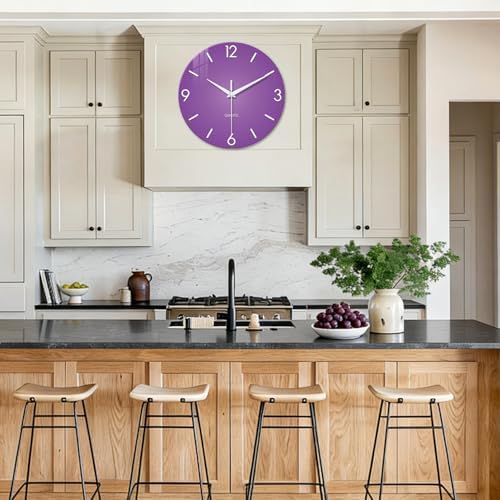 XFM Large Purple Wall Clock for Women Girls Bedroom 20 Inch - Image 4