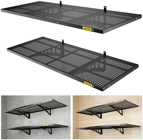 Aecxm 2-Pack 1.64x4ft Adjustable Garage Wall Shelving 560lbs Load Capacity by AECXM