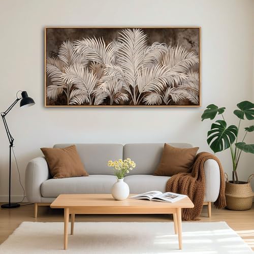 Boho Wall Art in Modern Brown, Minimalist Canvas Artwork - Image 4