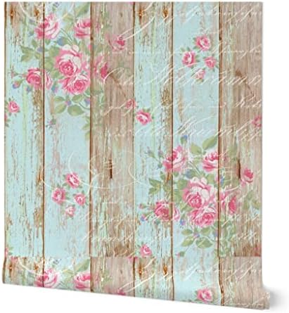 Spoonflower Shabby Chic Peel and Stick Removable Wallpaper by Spoonflower