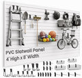 SMARTSTANDARD White Slatwall Panel Set, 4x8 FT PVC Panel by SMARTSTANDARD