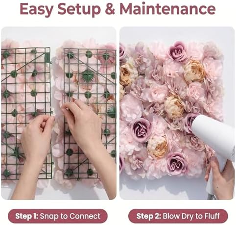 Flower Wall Backdrop 6 Panels 16×24 Inch - Image 4