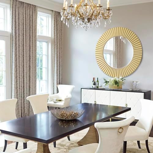 Chende Gold Mirror for Wall Decor, Elegant Accent Mirror for Living Room - Image 5