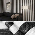 Black Stripe Peel and Stick Wallpaper A Set of 15.7" x 1181" Black and White by Biyoeepeelstickwallpaper