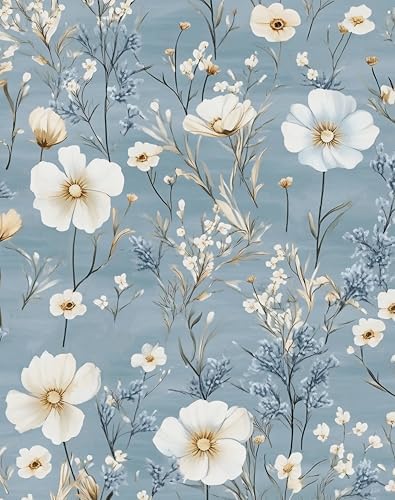 Laatse Vintage Floral Wallpaper Peel and Stick 17.5" x 118" by Laatse