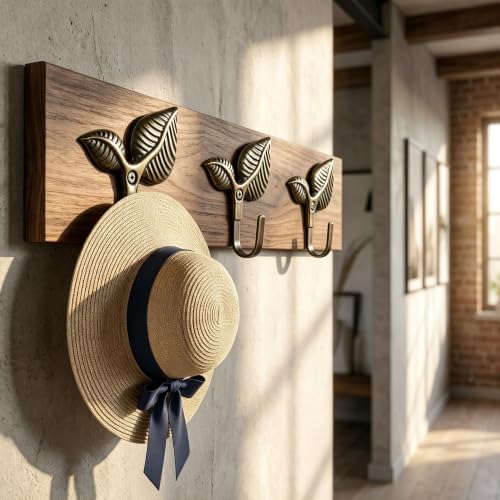 Heavy Duty Vintage Leaf Wall Hooks Set of 4 - Image 5