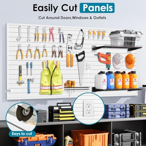 Brakki Slat Wall Paneling 4x8 Ft, Slatwall Garage Organizer Storage System - Image 5