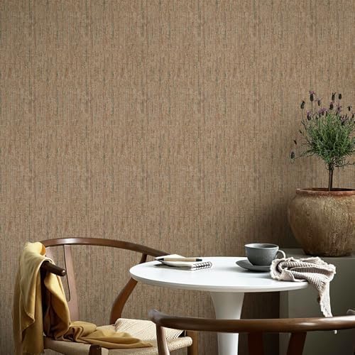 JiffDiff Woven Wallpaper Peel and Stick 17.3" x 120" Colorful Paint Grasscloth - Image 4