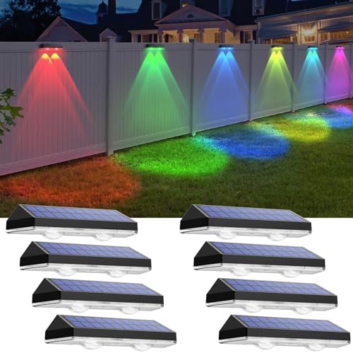 Solar Fence Lights Outdoor by LIANGLOME
