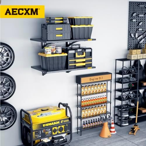 Aecxm 2-Pack 1.64x4ft Adjustable Garage Wall Shelving 560lbs Load Capacity - Image 2