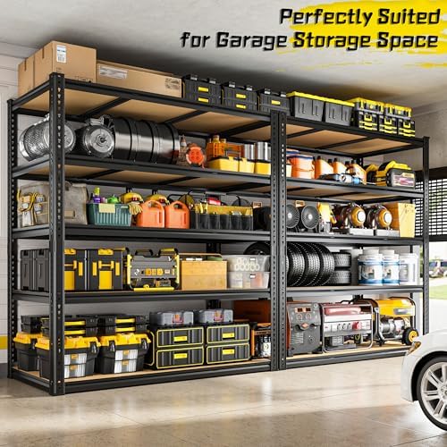 ROOMFAVE 48" W Garage Shelving Heavy Duty 3080LBS, 5 Tier, Industrial - Image 3