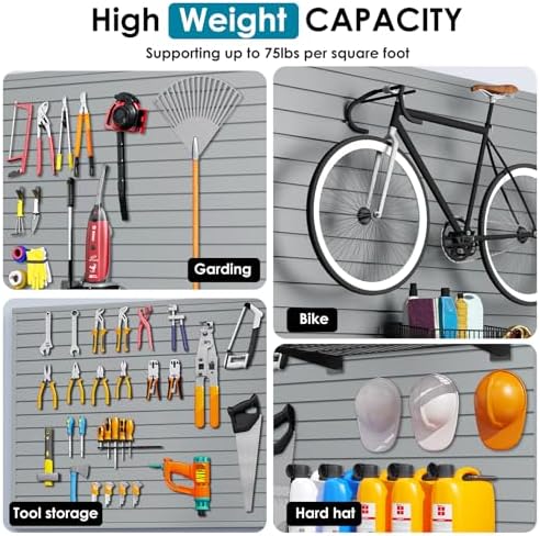 Brakki Slat Wall Paneling 4x8 Ft, Slatwall Garage Organizer Storage System - Image 6