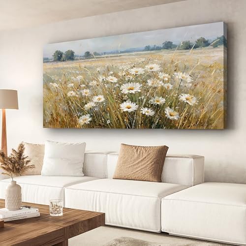 Abstract White Flower Landscape Picture Canvas Art Hanging Living Room Dining by HaichuangDecorArt