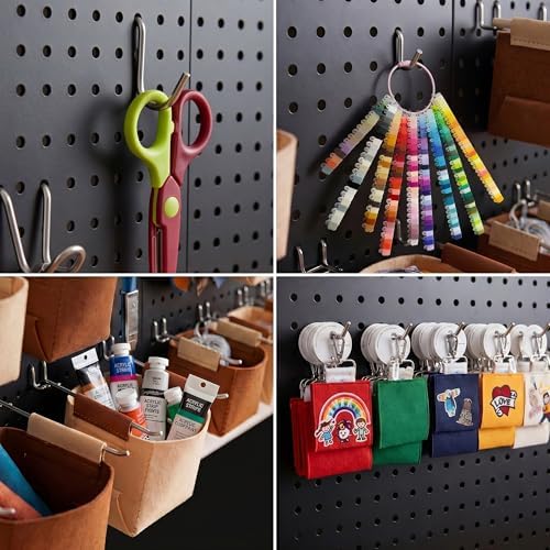 Spampur Peg Board, 4 Pack Metal Pegboard Wall Organizer - Image 6