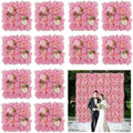 3D Flower Wall Backdrop 12 Pcs 15×15 Inch Pink Dahlia by BloomTrend