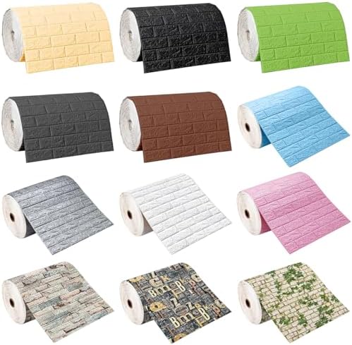 Queenbox 27.6x393.7 in Faux Brick Peel and Stick Foam Soft Waterproof Wall Panel - Image 4