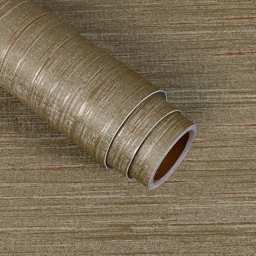 VaryStyle Luxury Brown/Gold Grasscloth Wallpaper Textured Grass Cloth Peel and by VaryStyle