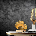 Black Peel and Stick Wallpaper, 15.7'' X 590'' Crocodile Wallpaper by Oneoftheworld