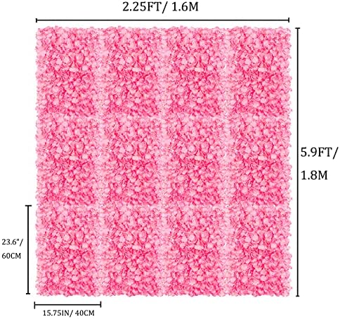 BLOSMON Pink Flower Wall Panel Backdrop Decor, 24 x 16 Inch - Image 2