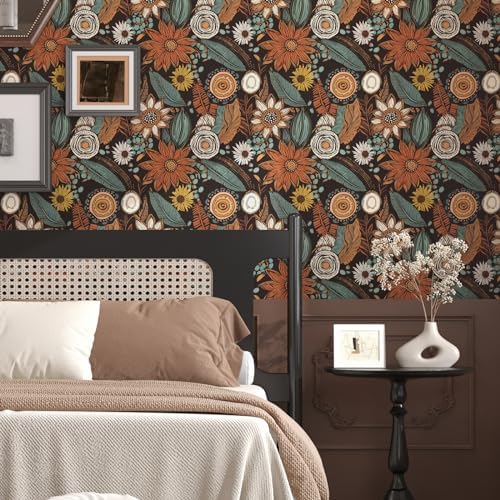 Laatse Boho Wallpaper Peel and Stick 17.5"x787" - Image 7