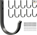 10-Pack Wall Hooks for Hanging Towel/Coat - 22LB Screw in Metal Hanger Wall by Josmimic