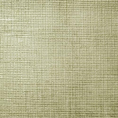 Embossed Gold Brass Metallic Faux sisal grasscloth Woven Textured Wallpaper roll - Image 2