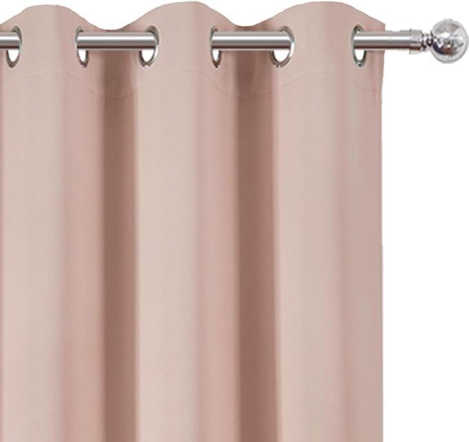 LEMOMO Blush Thermal Blackout Curtains/38 x 63 Inch/Set of 2 Panels Room - Image 6