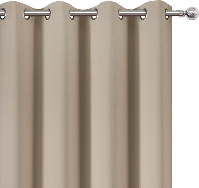 LEMOMO Khaki Thermal Blackout Curtains/52 x 45 Inch/Set of 2 Panels Room - Image 6