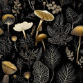 Laatse Dark Mushroom Wallpaper Peel and Stick 17.5" x 118" by Laatse