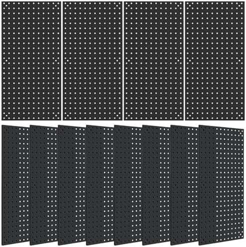 12 Pack 12-Inch X 24-Inch Metal Pegboard Wall Panels, Peg Boards by Daanxw