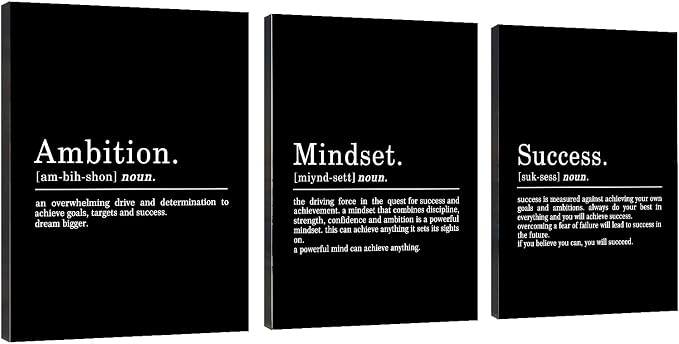 Inspirational Canvas Painting Wall Art -EPHANY ART, Mindset Quotes Prints by EPHANYART