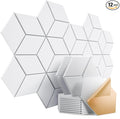 12 Pack Self-Adhesive Acoustic Panels 12" X 10" X 0.4" by Dailycooper