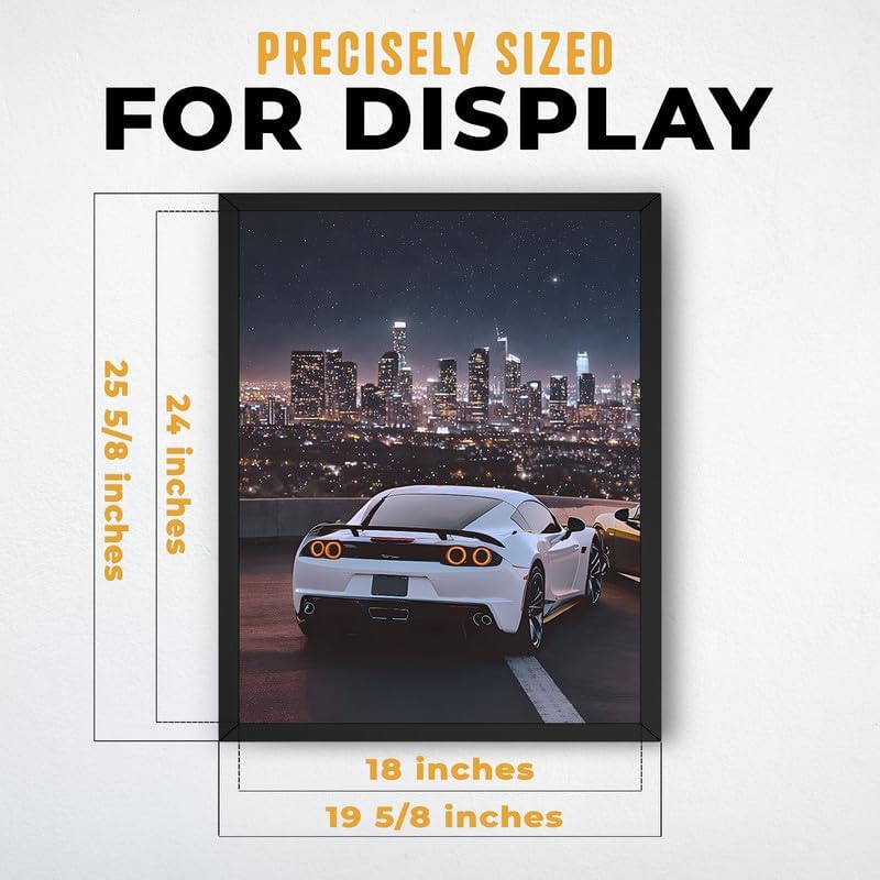 InkFlow Posters City Skyline Sports Car Canvas Poster - Image 3