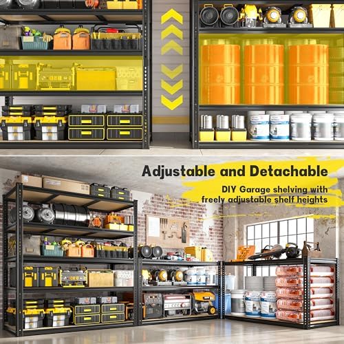 ROOMFAVE 48" W Garage Shelving Heavy Duty 3080LBS, 5 Tier - Image 4
