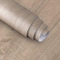 Boobest 15.7"x 354" Gray Wood Wallpaper Textured Peel and Stick Wallpaper by BoobestPeelStickWallpaper