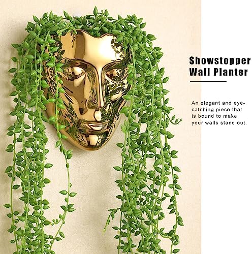 Face Vase, Ceramic Female Form Vase, Modern Sculpture Planter Pot, Human Face - Image 4
