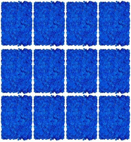 BLOSMON Royal Blue Flower Wall Backdrop Panels, 24 x 16 Inch by Blosmon