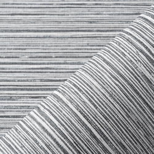 Grasscloth Textured Wallpaper Dark Gray Linen Thick 24" X 394" Fabric Contact by osayhome